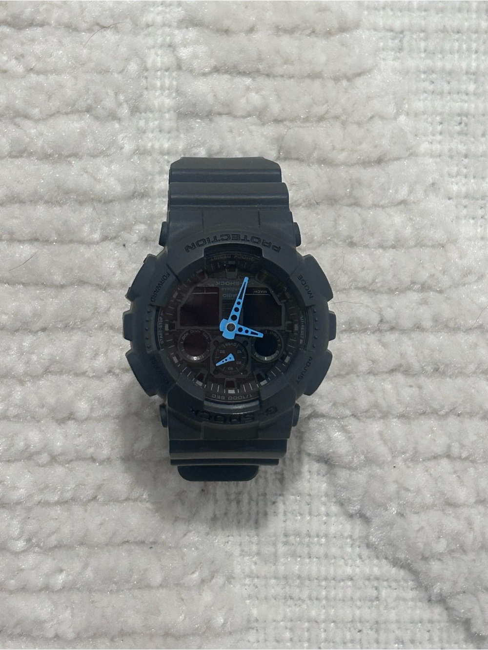 G-Shock Men's Black Watch with Blue Hands